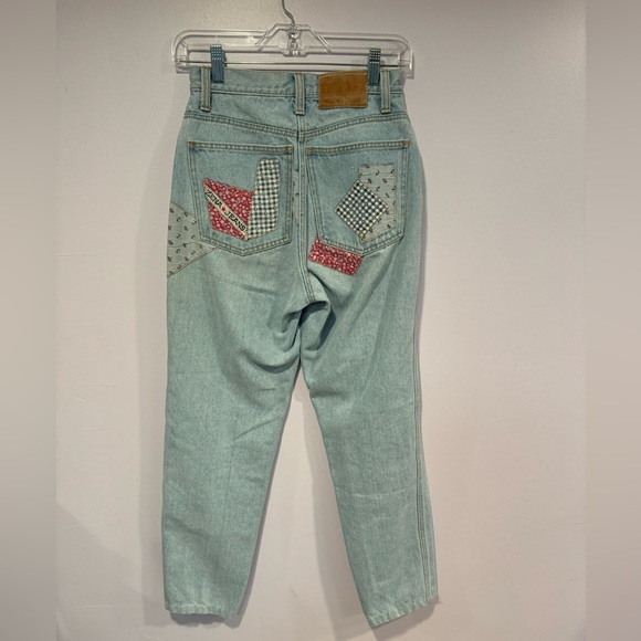 Light wash vintage patchwork Zena jeans - Picture 4 of 5